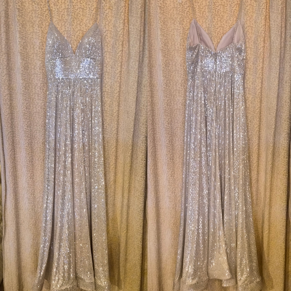 ☆ Silver sequin maxi dress by Bicici & Coty ☆